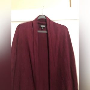 Express cardigan, size small, burgundy color. Long sleeves.